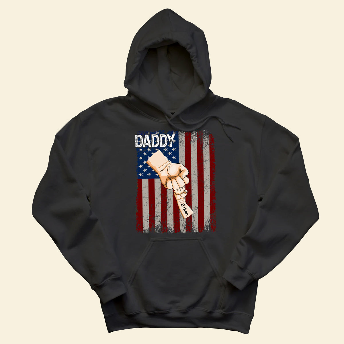 Grandpa & Grandkids American Fist Bump - Personalized Apparel - Loving Gift For Father, Dad, Father's Day