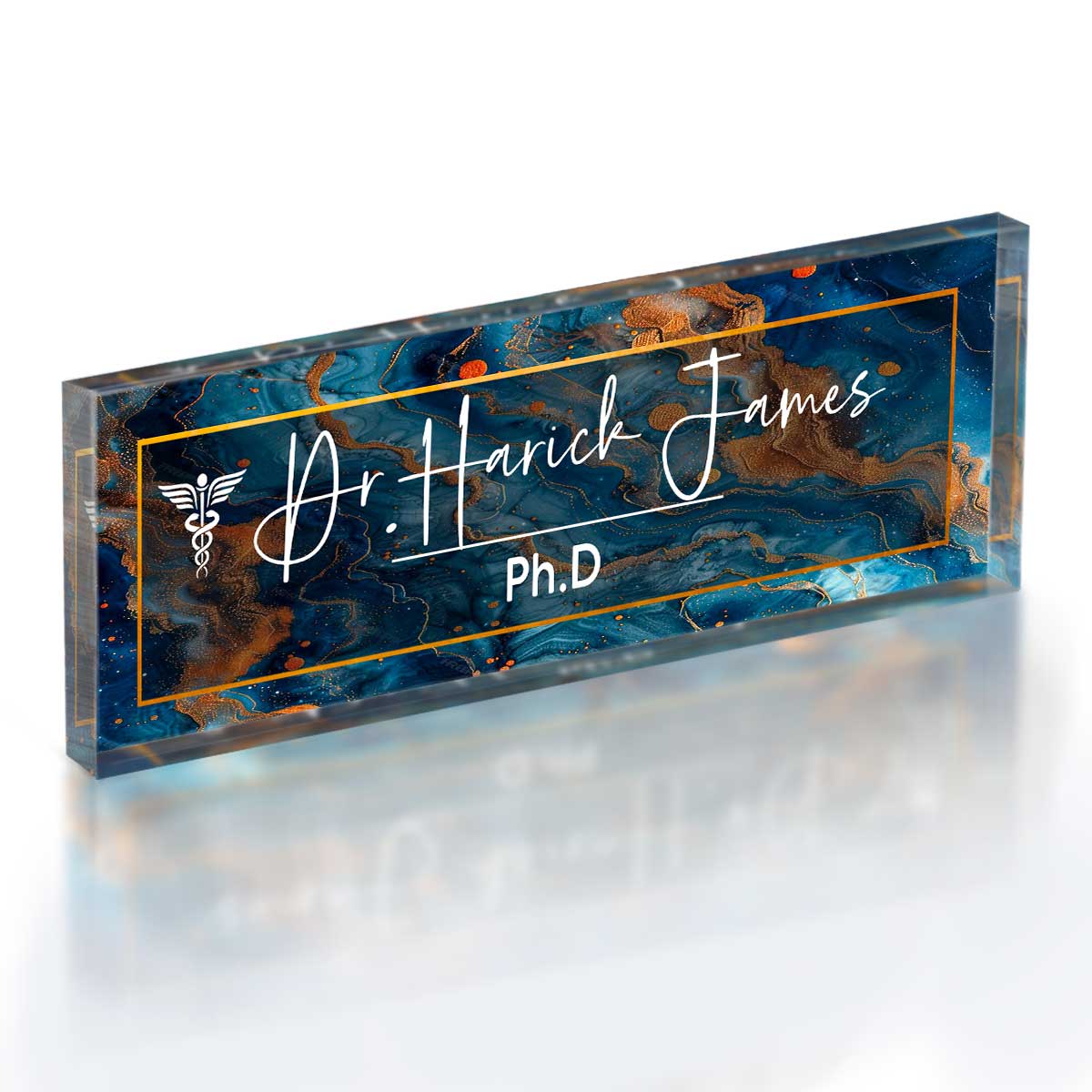 Personalized Doctor Acrylic Desk Name Plate, Desk Name Plate for Doctor, Personalized Doctor Gift, Custom Doctor Name Desk Plaque, Ph.D Gift