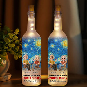 Annoying Each Other For Years And Still Going Strong - Personalized Bottle Lamp - Valentine's Day Gift, Anniversary Gift For Couple