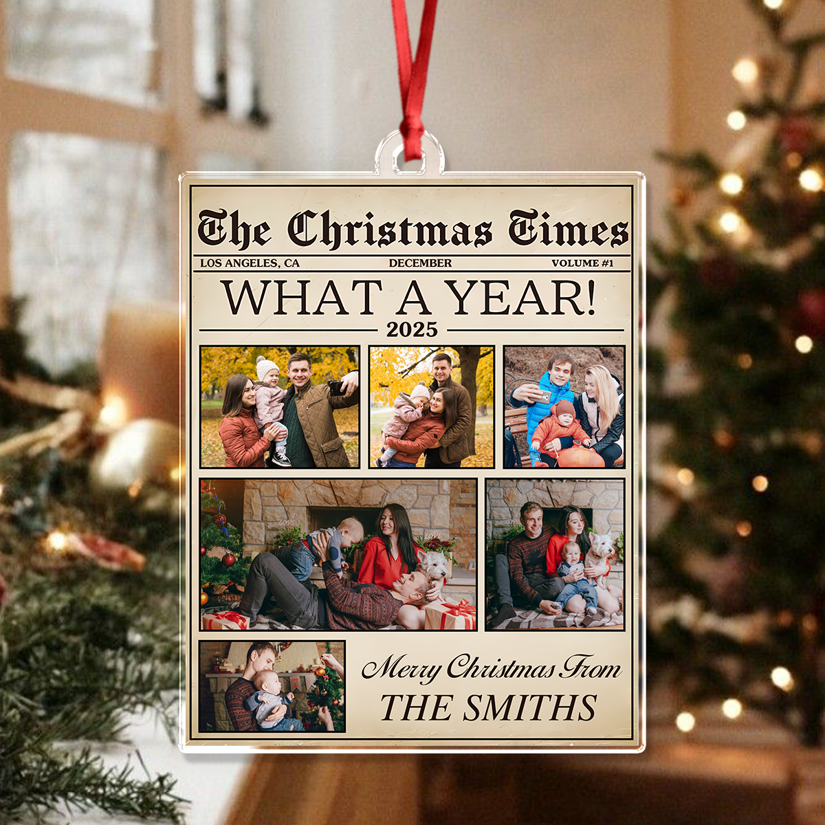 Custom Photo The Christmas Times What A Year - Personalized Acrylic Ornament - Christmas Gift For Family