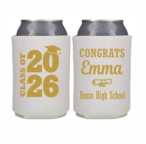 Graduation Party Favor Can Cooler Personalized Graduation Gift, Class of 2026, Graduation Party Gift