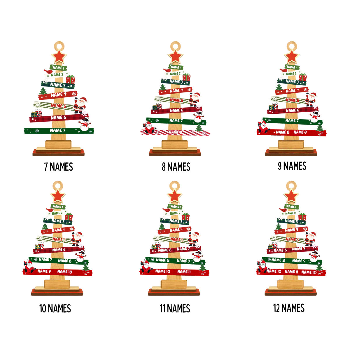 Our Family Christmas Tree - Personalized Layered Wooden Ornament - Christmas Gift For Family, Keepsake Ornament