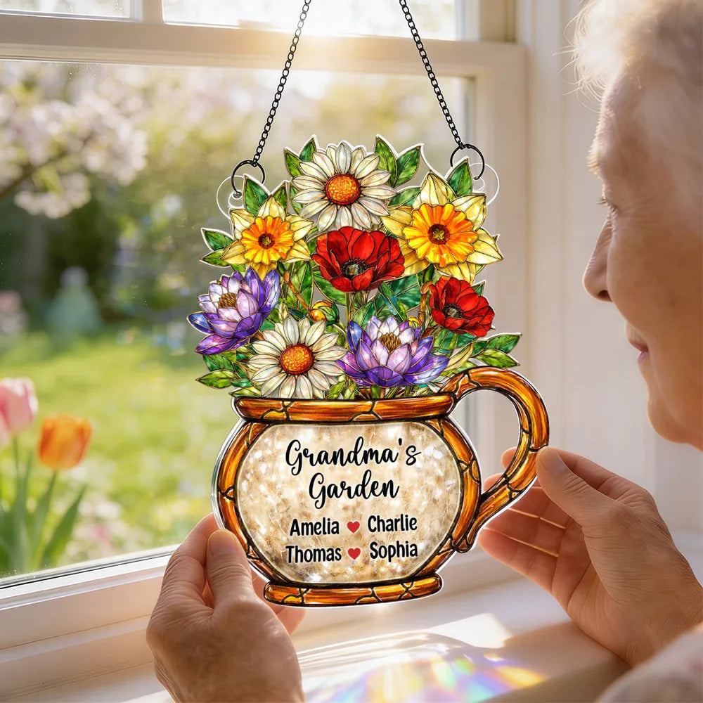 Grandma's Garden Birth Flowers - Personalized Suncatcher
