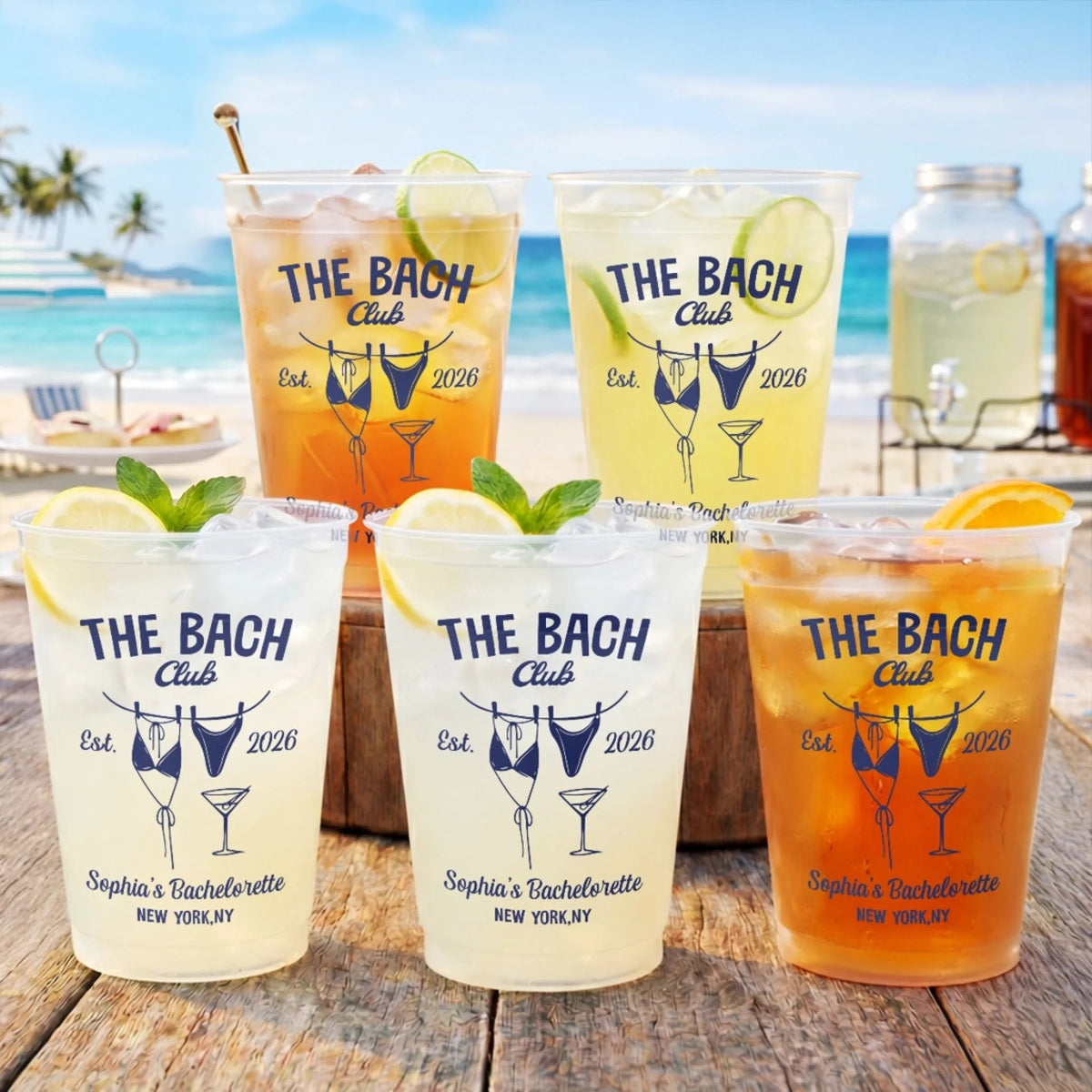 The Bach Club - Personalized Frosted Plastic Cup - Summer Gift For Bestie, Sisters, Friends