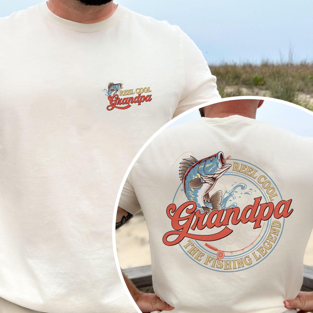 Reel Cool Grandpa Fishing Retro Shirt, Fishing Gift for Grandpa, Fishing Grandpa Funny Sweatshirt, Father's Day Gift, Gift for Papaw Dad