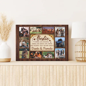 Personalized Canvas Prints, Custom Photo, Bestie Photo Collage, Best Friend Gift, Bestie Gift, There Are Friends Became Family