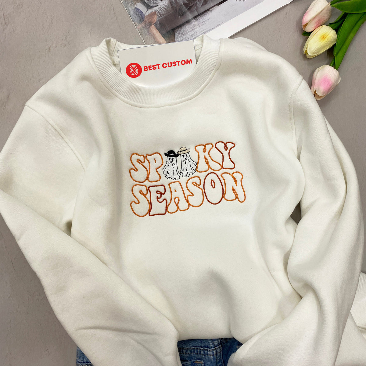 spooky season halloween   embroidered apparel   halloween gift