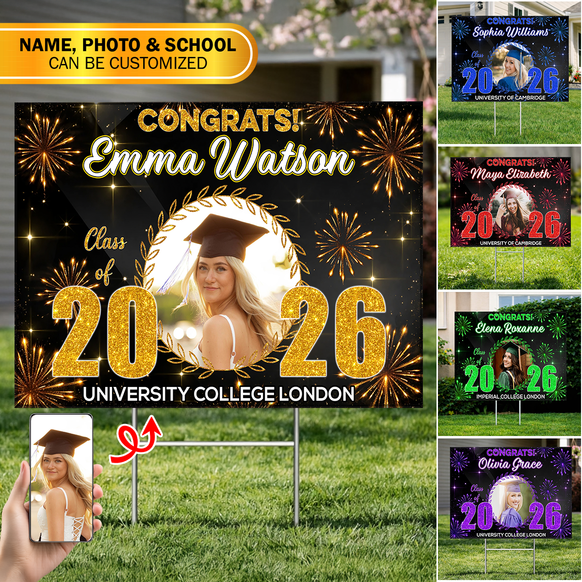 Firework Graduation Yard Sign - Class of 2026 Lawn Sign 2_ef966836-3559-4db8-935a-0cc6a317f85a.png