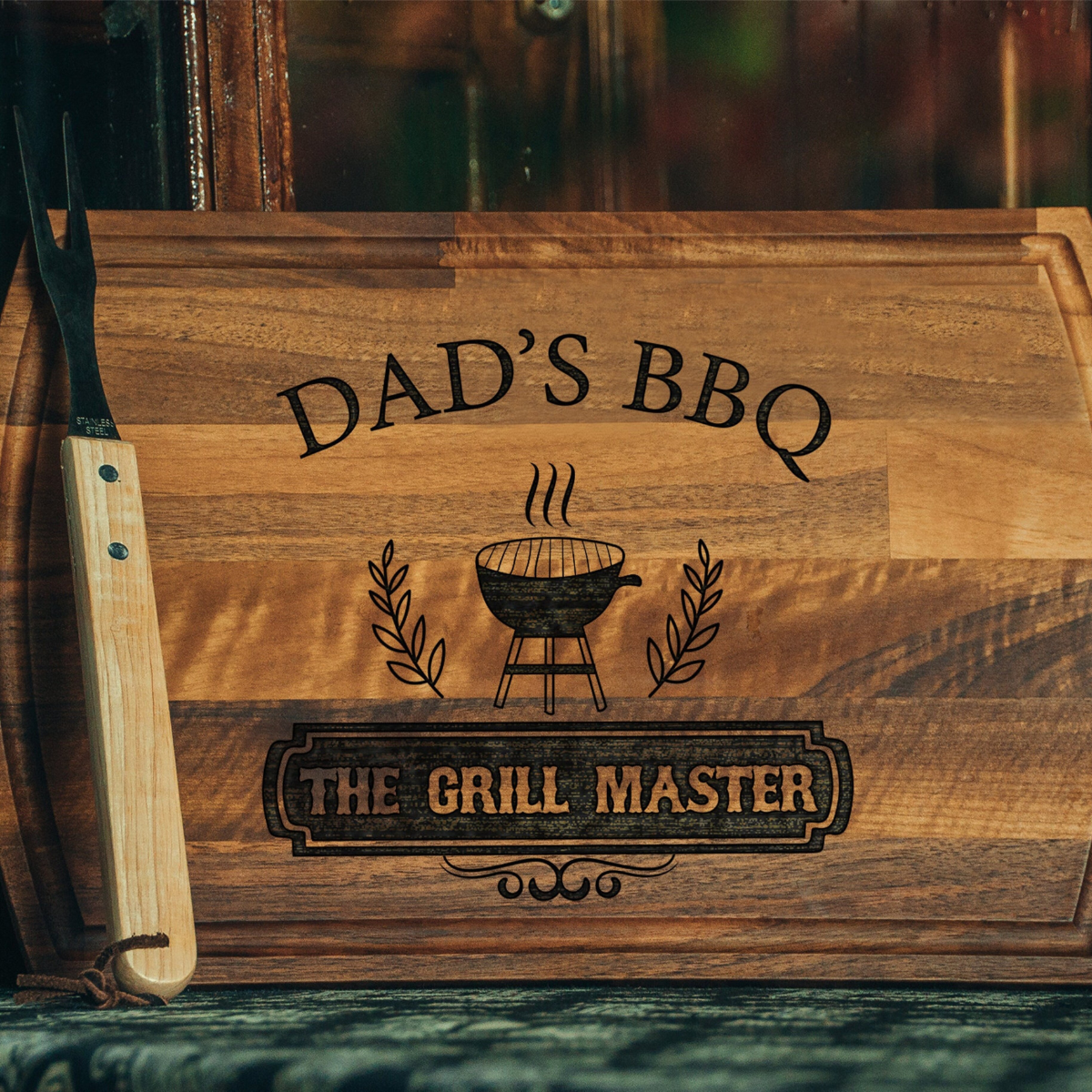 Father's Day Gift, Grill Father Gifts, Grilling Gifts, Custom BBQ Board ,BBQ Cutting Board, Personalized Gifts, Gift for Dad, Grill Gift for Dad