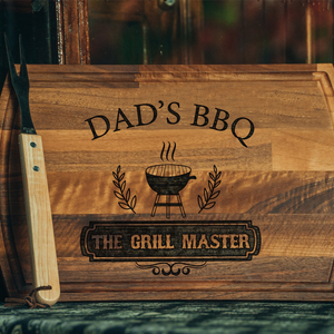 Father's Day Gift, Grill Father Gifts, Grilling Gifts, Custom BBQ Board ,BBQ Cutting Board, Personalized Gifts, Gift for Dad, Grill Gift for Dad