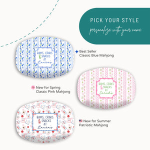 Mahjong Personalized Platter, Game Night, Mahjong Gifts, Mahj Girls Party Decor, Mahjong Dessert Plate