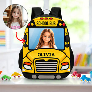 School Bus, Tractor for Boys Girls - Personalized Backpack - Back to School Backpack for Kids