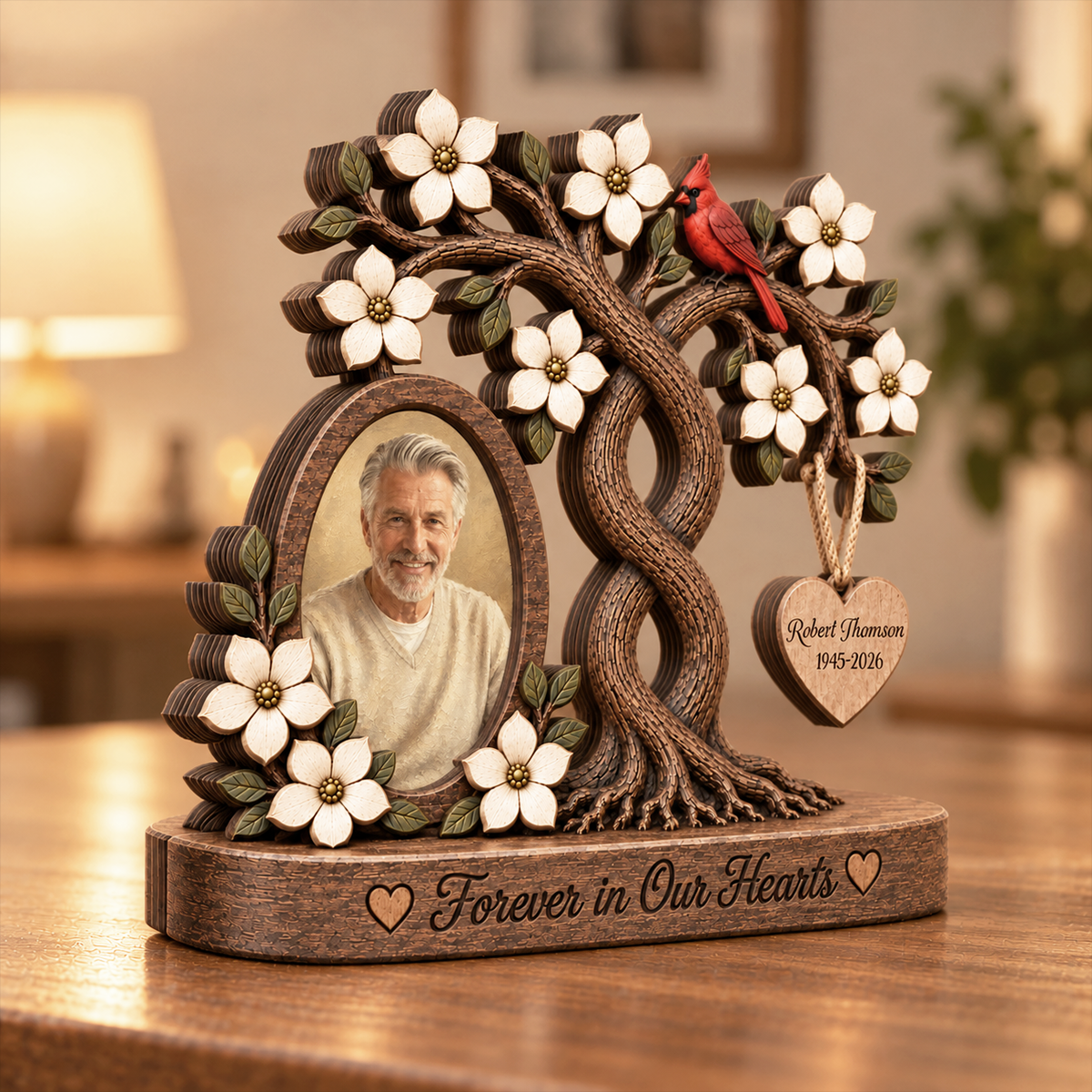 Memorial Photo Wooden Block, Loss of Loved One Keepsake, Personalized Bereavement Gift, Loss Of Mom Dad Grandma Grandpa