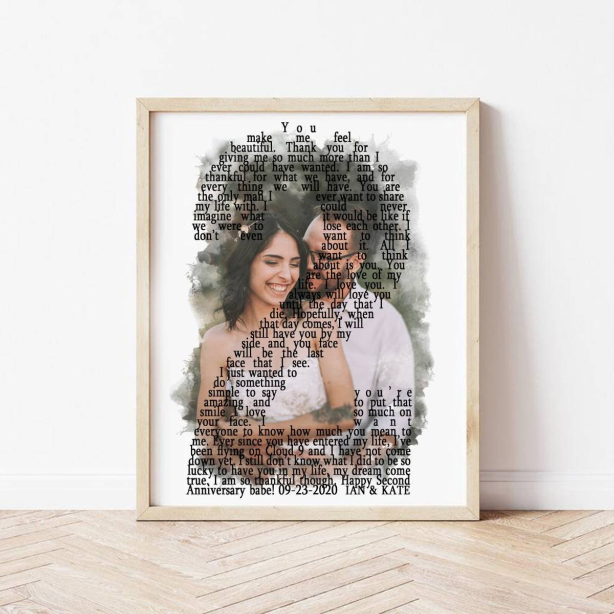 2 year anniversary gift for him, Personalize Second Anniversary Gift for Husband, 2nd Anniversary Gift for Boyfriend, Custom Photo Collage