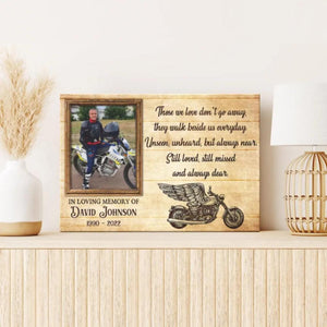 Memorial Gone Riding - Personalized Canvas - Sympathy Gift for Family, Memorial Father Grandpa