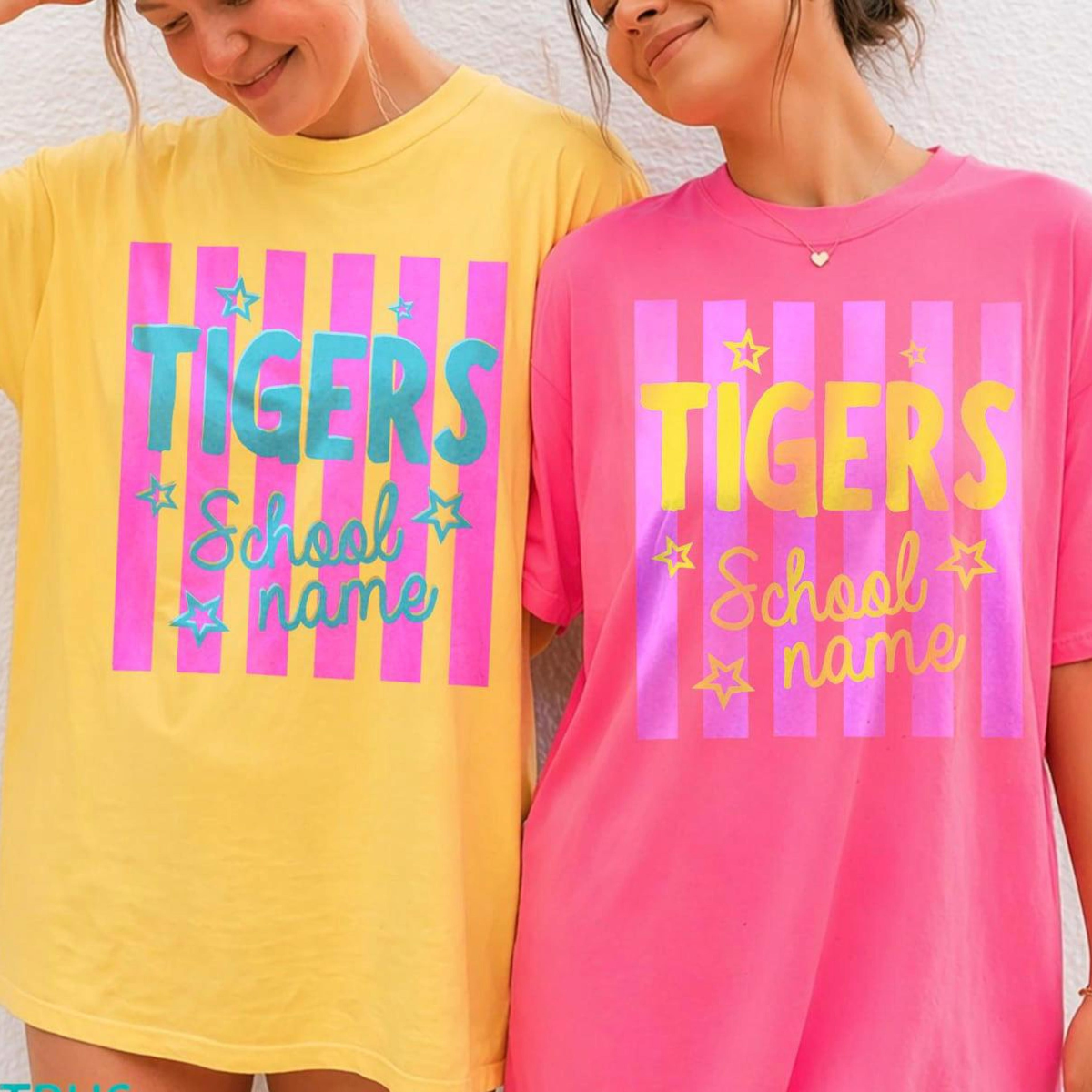 Custom Mascot Striped Shirt, School Spirit Shirt, Vintage Shirt, Checkered Leopard, Floral Preppy Letters, Back To School Shirt, Test Day