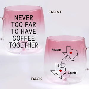 I'm Missing You - Personalized Gradient Glass Mug - Gift For Sisters, Besties, Siblings