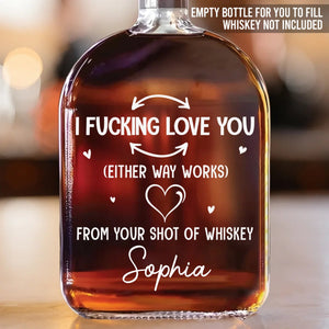 Your Shot Of Whiskey Loves You - Personalized Whiskey Bottle - Anniversary Gift, Valentine's Day Gift For Couple