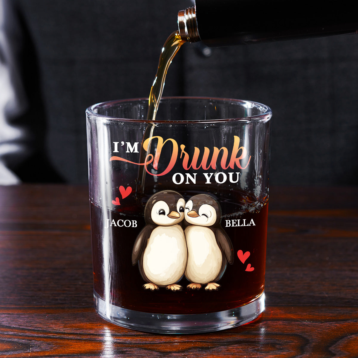 I'm Drunk On You - Personalized Whiskey Glass - Anniversary Gift, Valentine's Day Gift For Couple