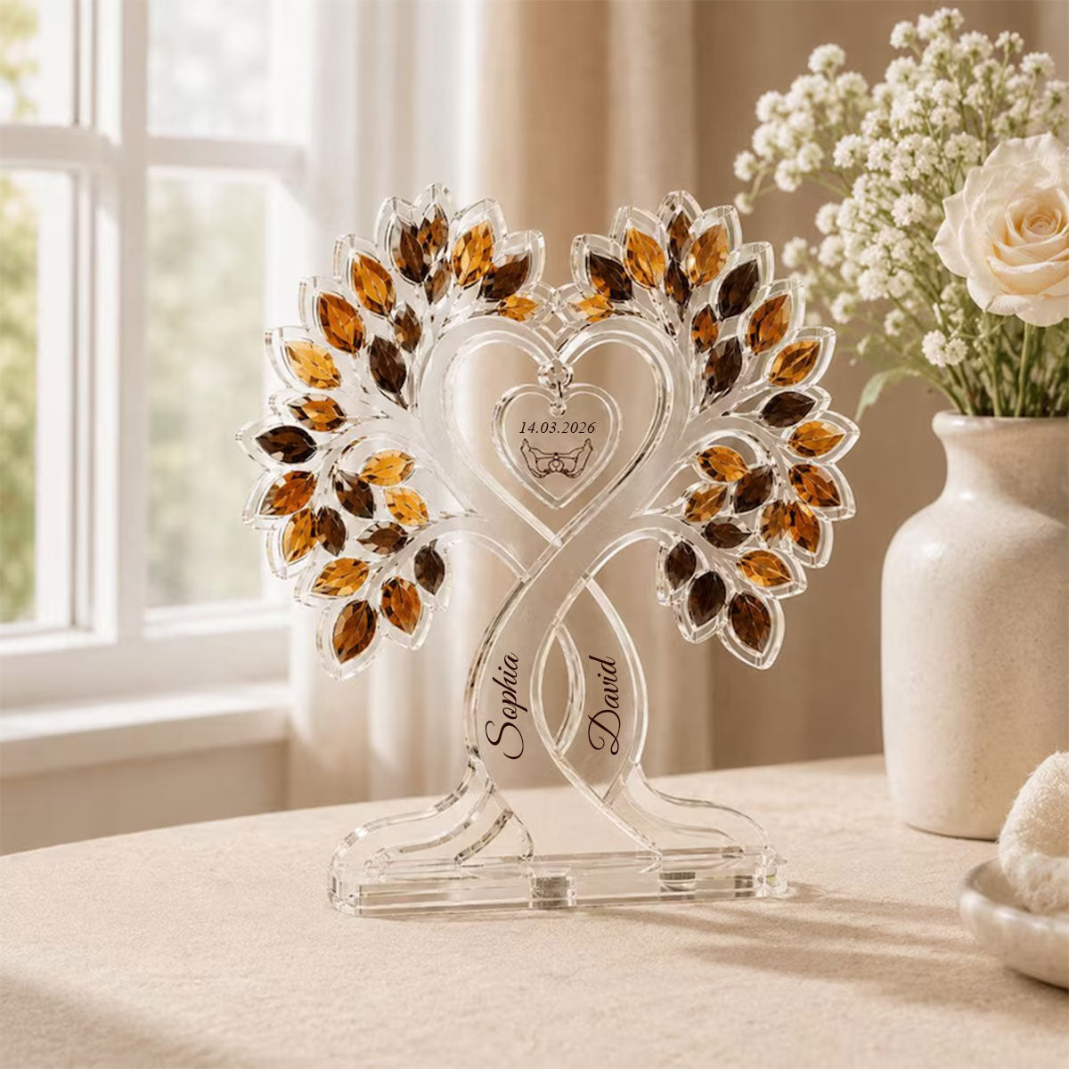 Tree of Love Keepsake - Personalized Acrylic Block