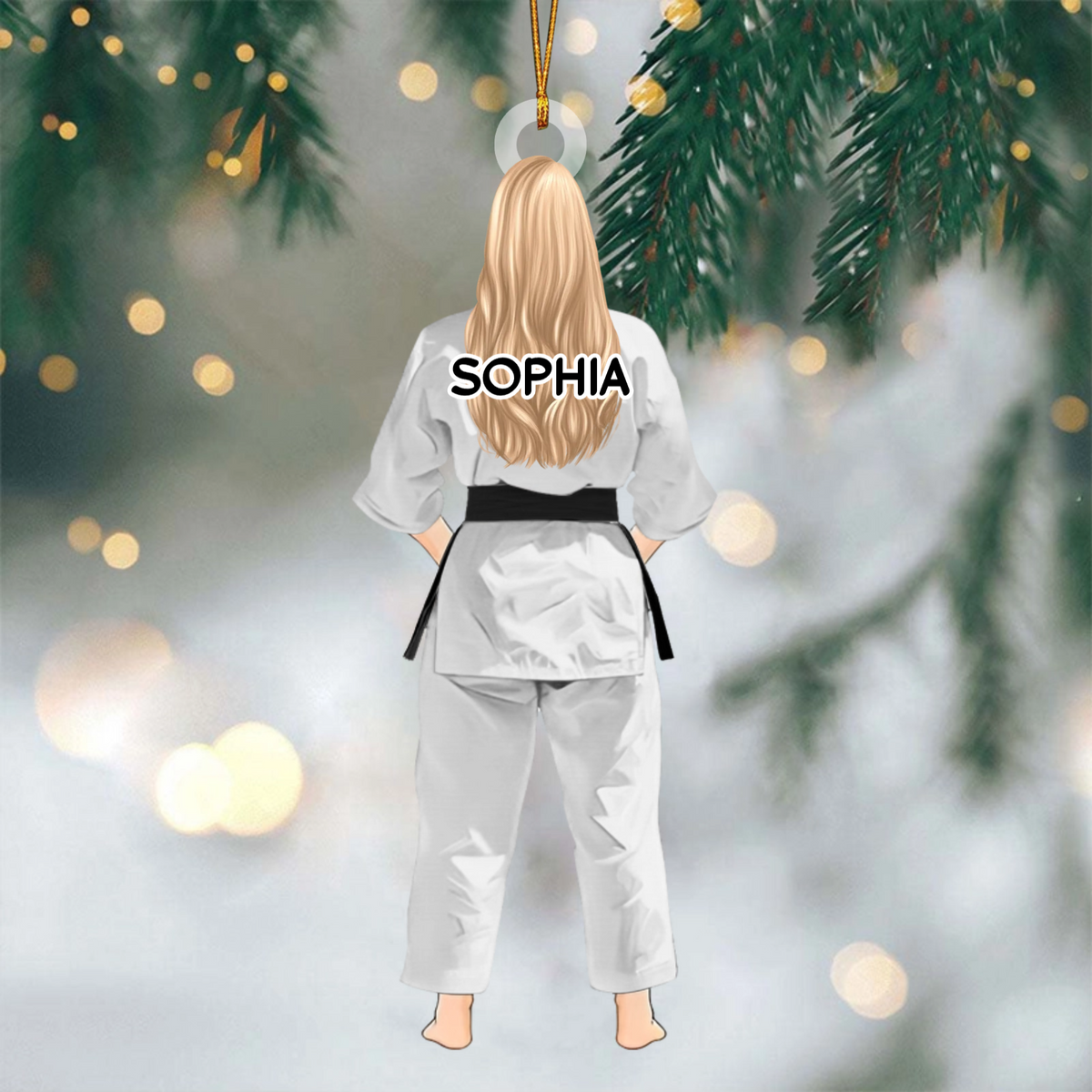 Karate Jiu Jitsu Judo Lovers - Personalized Acrylic Ornament - Christmas Gift For Karate Practitioners