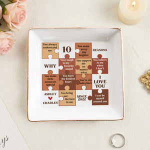 10 Reasons Why I Love You - Personalized Jewelry Dish