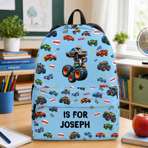 Big Wheels Bigger Dreams - Custom Kids Backpack - Personalized Back To School Gifts For Kids