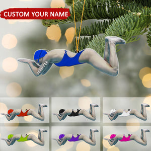 Swimmer Personalized Christmas Ornament, Gift For Swimming Lovers