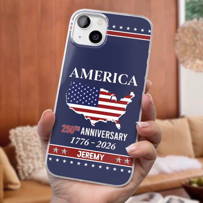 Personalized 250th Anniversary Phonecase - Gifts For Women, Men - Liberty And Justice For All