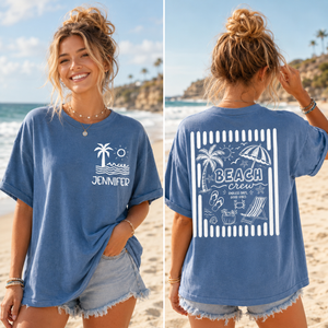 Custom Beach Vacation Group Shirt, Personalized Beach Crew Shirt, Family Trip Summer Vacation Tee, Vacay Family Beach Tees, Summer Shirt