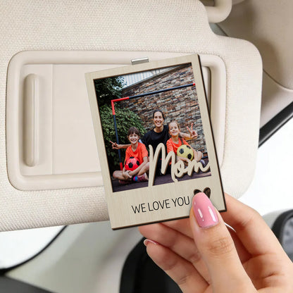 Love You to The Moon and Back - Personalized Wooden Car Visor Clip