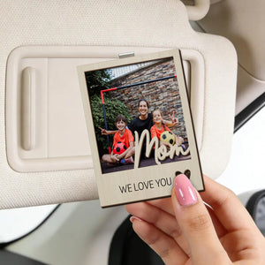 Love You to The Moon and Back - Personalized Wooden Car Visor Clip