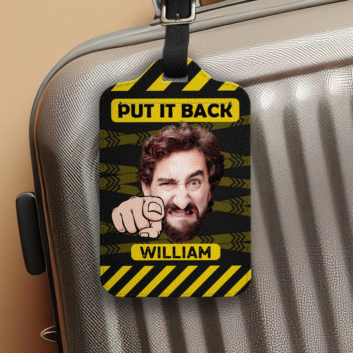 Personalized Photo & Name Luggage Tag, Unique Customizable Travel ID, Custom Travel Gift, Funny Customizable Bag Tag