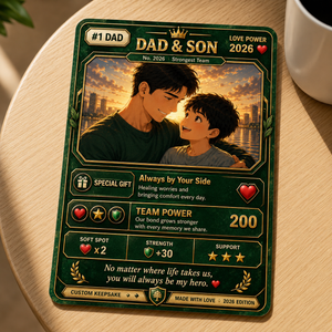Personalized Dad & Son Card Custom Father s Day Gift for Dad, Anime Trading Card Keepsake, Unique Father Son Collectible 2026