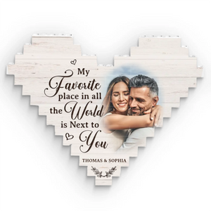 My Favorite Place In All The World - Personalized Building Block Puzzle - Anniversary Gift, Valentine's Day Gift For Couple