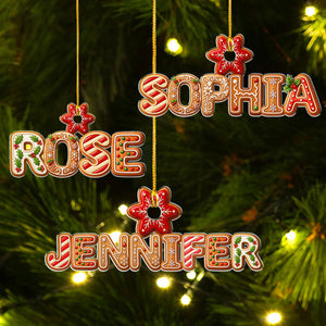 Custom Gingerbread Christmas Letters - Personalized Shaped Ornament - Christmas Gift For Family