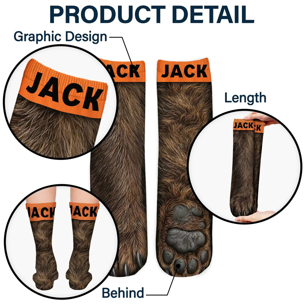 Animal Paw For Hunting Lovers Hunters - Personalized Illusion Socks 2a148ca1-c5c8-4dd9-8de2-e3887684f09c-AN145-CLA4261-Web5.jfif
