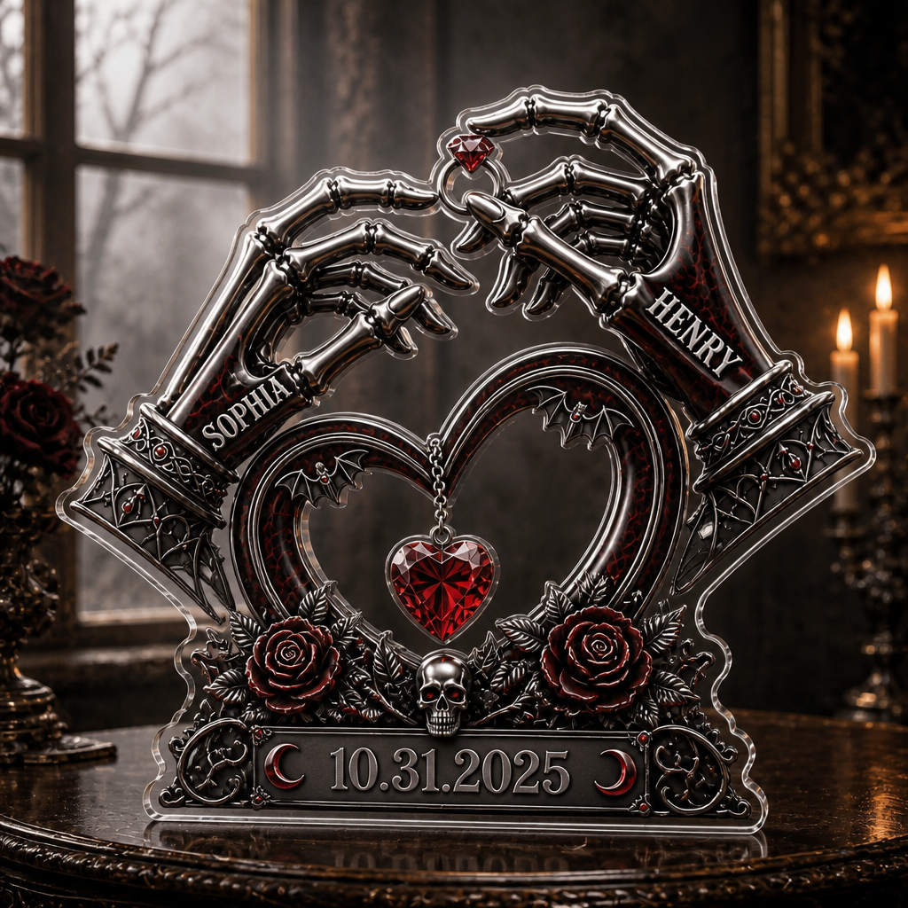 Gothic Skeleton Hands Couple Acrylic Plaque – Personalized Names & Date - Personalized Acrylic Plaque 2a1ee012-85fe-4847-9760-f781483f23f5.png