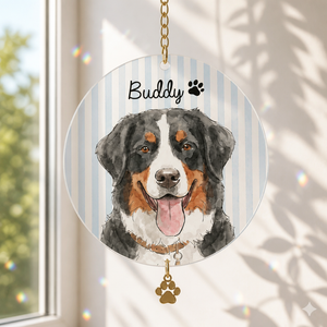 Custom Pet Portrait Hardcover Notebook - Personalized 1 Layered Suncatcher with Charm 2a1efaf8-2362-4e28-9b72-1587bc2c5503.png