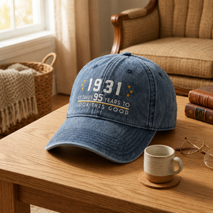 95th Birthday Gift Custom Embroidered Hat Aged to Perfection 1931 Personalized Vintage Dad Hat