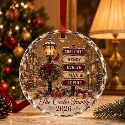 Personalized Family Names Christmas Ornament, Custom Name Signpost Glass Ornament, Family With Pets Ornament, Family Keepsake 2026 2a2c09a5-8a1c-484f-b50a-a7a02f4d1640-2.jpg