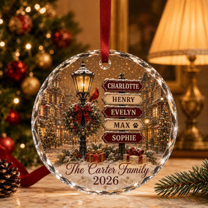 Personalized Family Names Christmas Ornament, Custom Name Signpost Glass Ornament, Family With Pets Ornament, Family Keepsake 2026 2a2c09a5-8a1c-484f-b50a-a7a02f4d1640-2.jpg