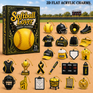 Softball Lover Advent Calendar 2026 - 24-Day Festive Countdown, Acrylic Charms Blind Box - Gift For Sports Lovers 2a325369-10e1-40ae-9207-9f8df4299936-softball-text.png