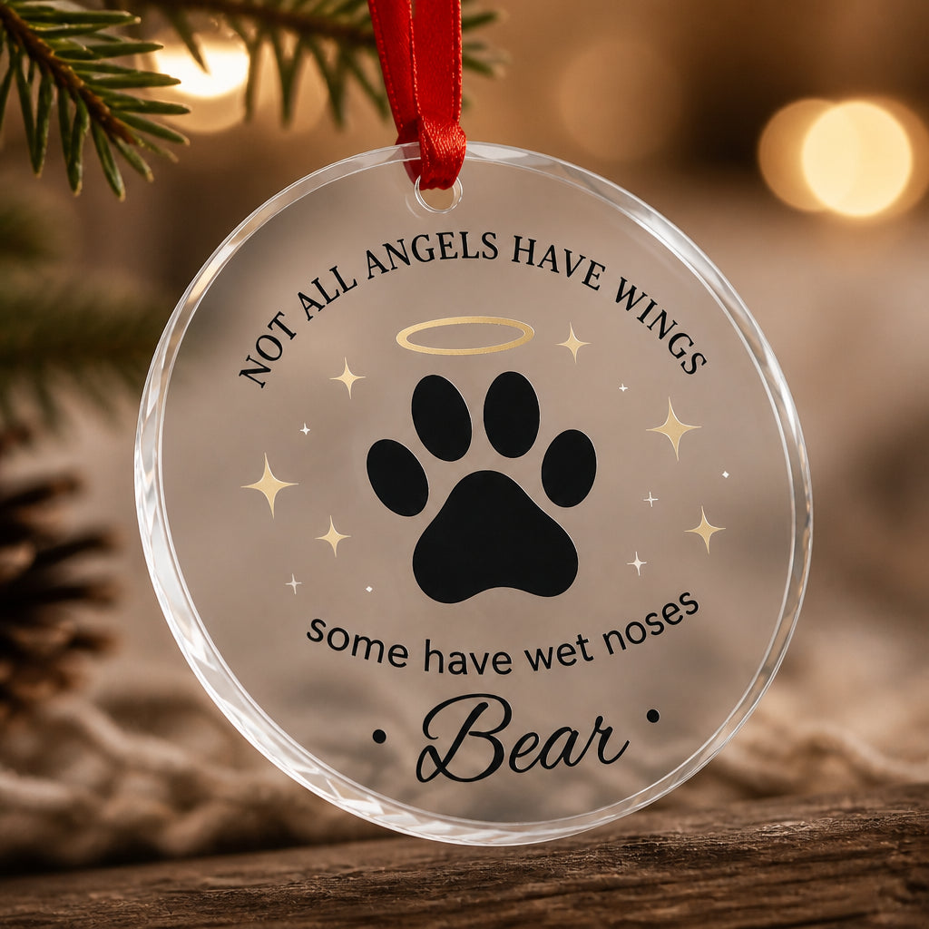 Not All Angels Have Wings Pet Memorial - Transparent Acrylic Ornament (Personalized Name) - Personalized Transparent Acrylic Ornament 2a58a5bd-1343-4711-9ac5-15bf6afd3a26.jpg
