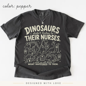 Funny Nurse Shirt Gift for RN, Pediatric Nurse Tee, NICU Nurse Shirt, Nurse Week Gift, Registered Nurse Comfort Colors Dinosaur Shirt CNA 2a5a306f-689b-49ff-b8d7-f7c522cc445c-4.jpg