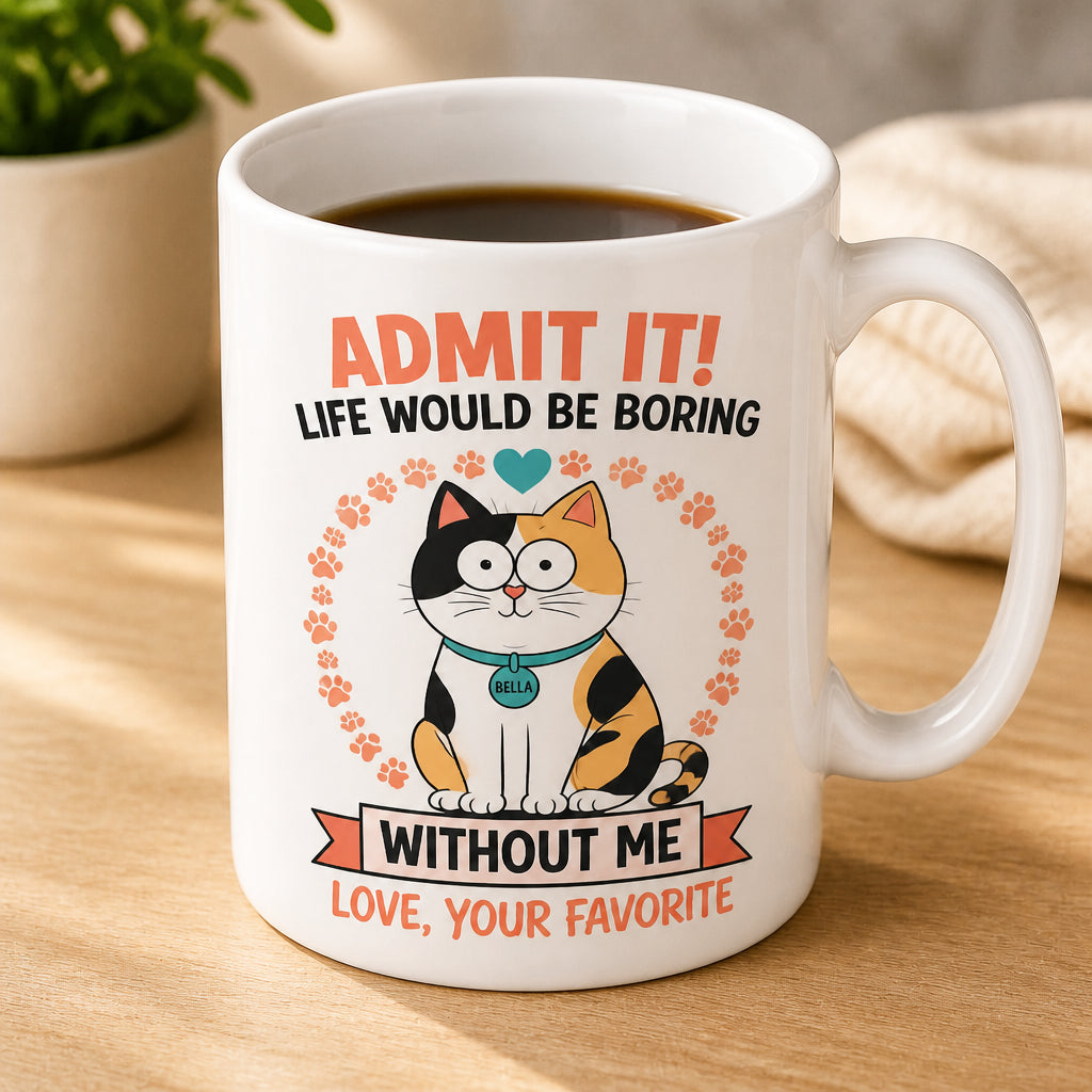 Admit It – Life Would Be Boring Without Me – Personalized Cat Name Mug - Personalized Mug 2a6fd6b2-0a0c-4c59-b7a6-d5f74dbdb46a.jpg