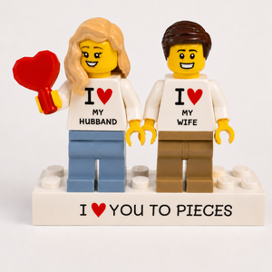 Couples Personalised Brick Minifigure Couple Gift: Custom Romantic Keepsake for Partners , Anniversary Gift