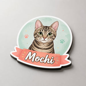 Custom Pet Portrait Name Badge Fridge Magnet - Personalized Custom Shape Fridge Magnet 2aacac28-08fa-45be-9aee-9df0a09af0ce.jpg