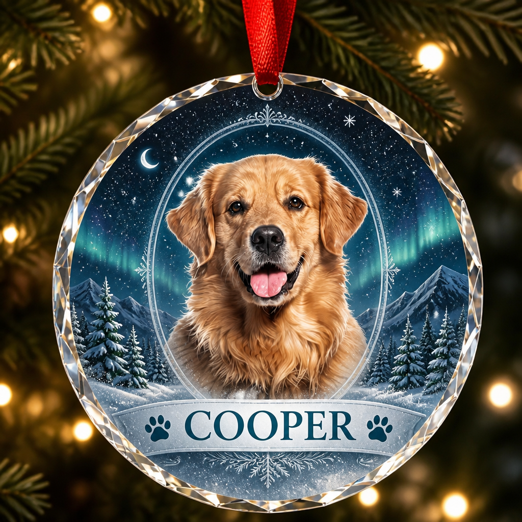 Custom Pet Photo Crystal Ornament – Winter Night Cameo - Personalized Crystal Ornament 2ac60fdd-5e31-4f5f-add8-24c67bd36e90.png