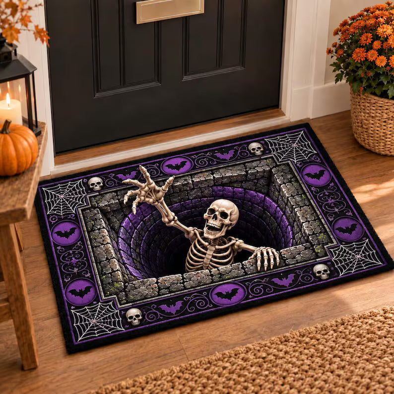 Halloween Skeleton Skull Doormat, 3D Optical Illusion Doormat, Pumpkin Floor Mat, Haunted House Decor, Spooky Halloween Party Entryway Rug 2adb74ed-4a01-490f-bf3a-31f85e33b185-dfgdfgfdghrtukji-2-.jpg